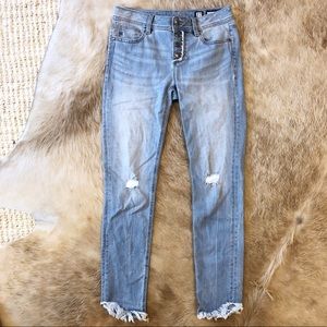 Distressed Ankle Denim